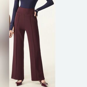 OGL burgundy high rise comfy wide leg trouser sweatpants Size XS